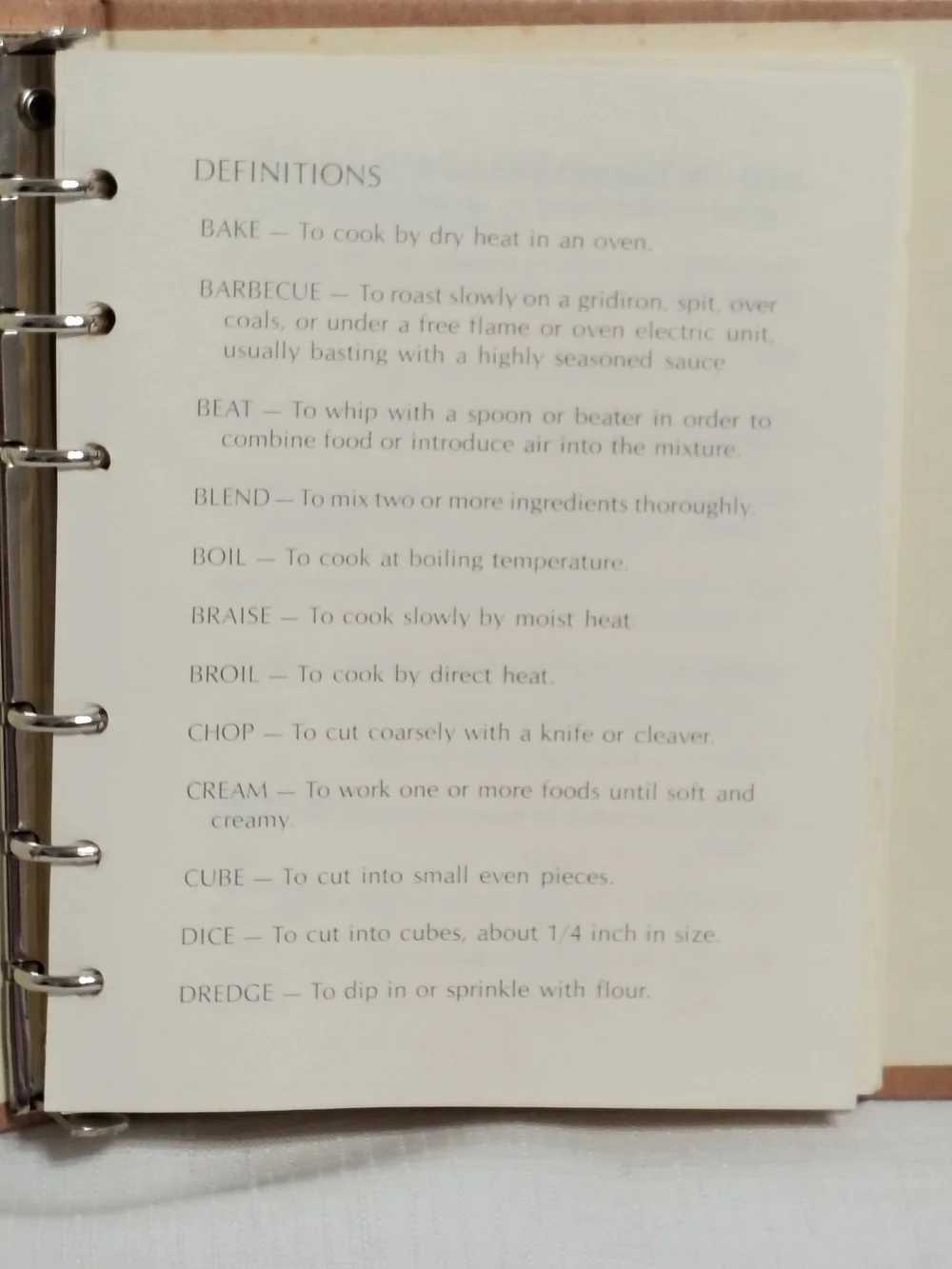 1982 Hallmark Recipe Book Blank Pages On A 6 Mini Ring Binder Unused 6